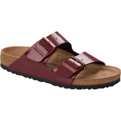 Red store metallic birkenstocks